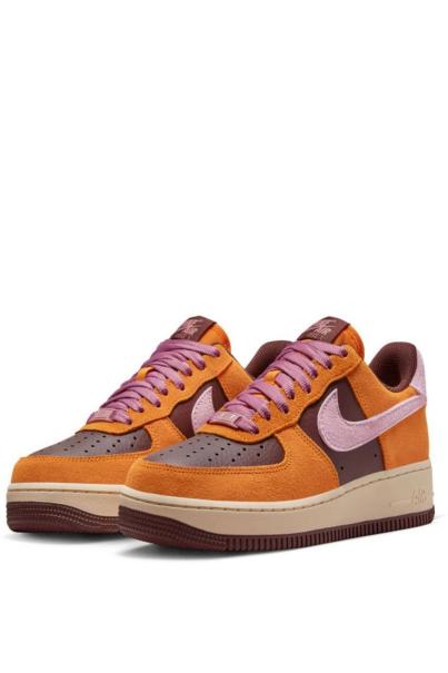 NIKE Air Force 1 Low Shoes Orange/Burgundy