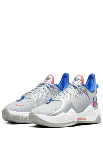 NIKE x Paul George PG 5 Shoes Metallic Silver/Grey