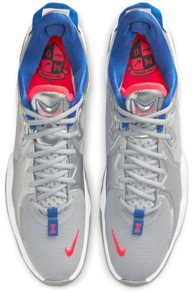 NIKE x Paul George PG 5 Shoes Metallic Silver/Grey