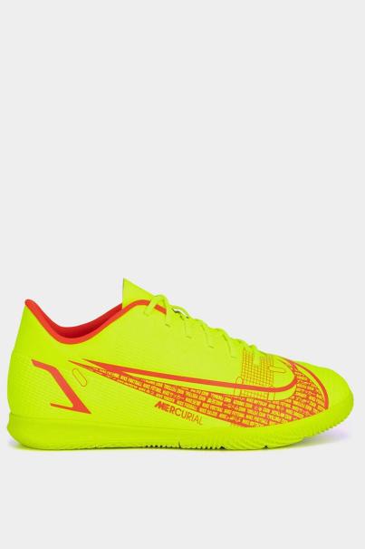 NIKE Mercurial Vapor 14 Club Indoor Football Shoes Volt/Bright Crimson