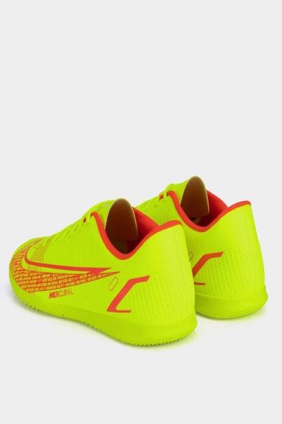 NIKE Mercurial Vapor 14 Club Indoor Football Shoes Volt/Bright Crimson
