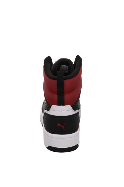 PUMA Rebound V6 Mid Shoes White/Black/Red