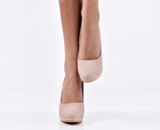 Дамски елегантни обувки бежови EOBUVKIBG