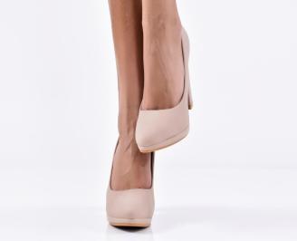 Дамски елегантни обувки бежови EOBUVKIBG