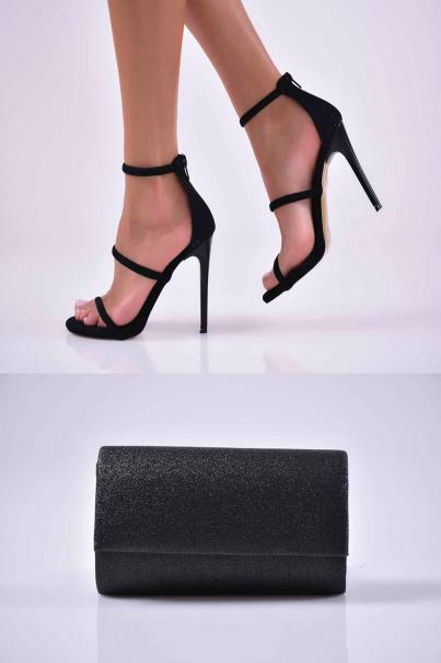 Комплект чанта и сандал черни EOBUVKIBG