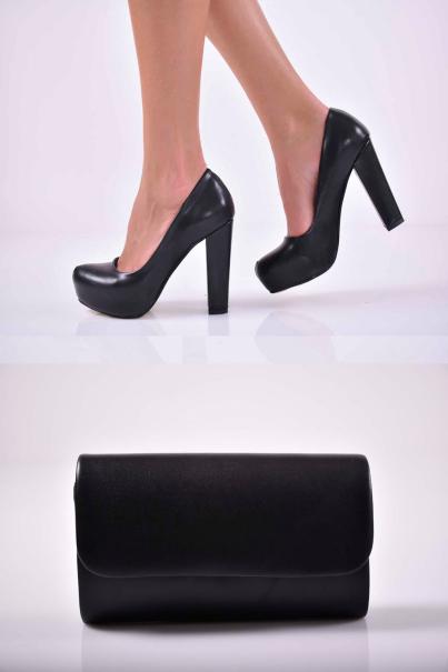 Комплект чанта и обувка черни EOBUVKIBG