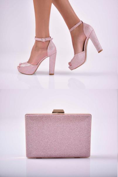 Комплект чанта и сандал пудра EOBUVKIBG