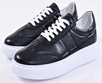 Мъжки кецове естествена кожа черни EOBUVKIBG