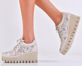 Дамски обувки естествена кожа бежови EOBUVKIBG