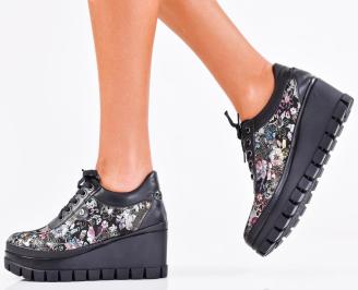 Дамски обувки естествена кожа черни EOBUVKIBG