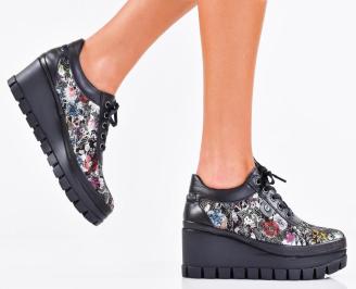 Дамски обувки естествена кожа черни EOBUVKIBG