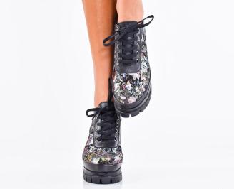 Дамски обувки естествена кожа черни EOBUVKIBG