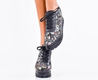 Дамски обувки естествена кожа черни EOBUVKIBG