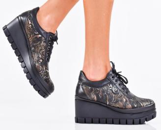 Дамски обувки естествена кожа черни EOBUVKIBG