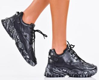 Дамски сникърси черни EOBUVKIBG