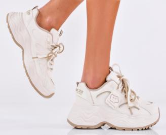 Дамски сникърси бежови EOBUVKIBG