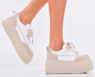 Дамски сникърси бежови EOBUVKIBG