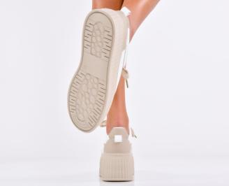 Дамски сникърси бежови EOBUVKIBG 3