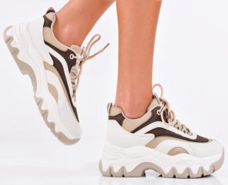 Дамски сникърси бежови EOBUVKIBG