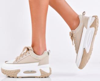 Дамски сникърси бежови EOBUVKIBG