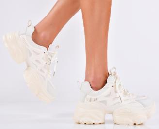 Дамски сникърси бежови EOBUVKIBG