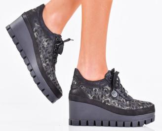 Дамски обувки естествена кожа черни EOBUVKIBG