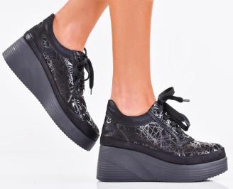 Дамски обувки естествена кожа черни EOBUVKIBG