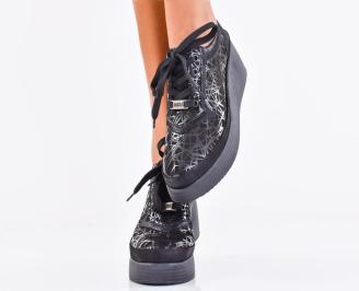 Дамски обувки естествена кожа черни EOBUVKIBG