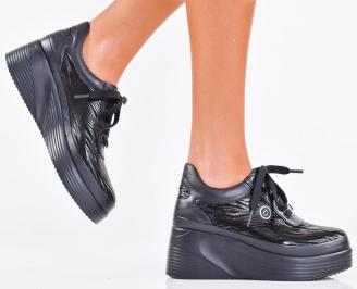 Дамски обувки естествена кожа черни EOBUVKIBG