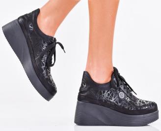 Дамски обувки естествена кожа черни EOBUVKIBG