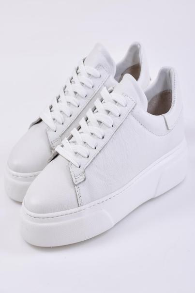 Мъжки кецове естествена кожа бели EOBUVKIBG