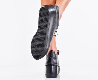 Дамски обувки естествена кожа черни EOBUVKIBG