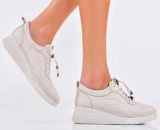 Дамски обувки  естествена кожа бежови EOBUVKIBG