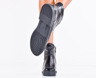 Дамски боти естествена кожа черни EOBUVKIBG