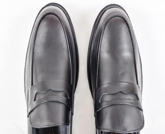 Мъжки  обувки естествена кожа черни EOBUVKIBG