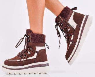 Дамски боти   кафеви EOBUVKIBG