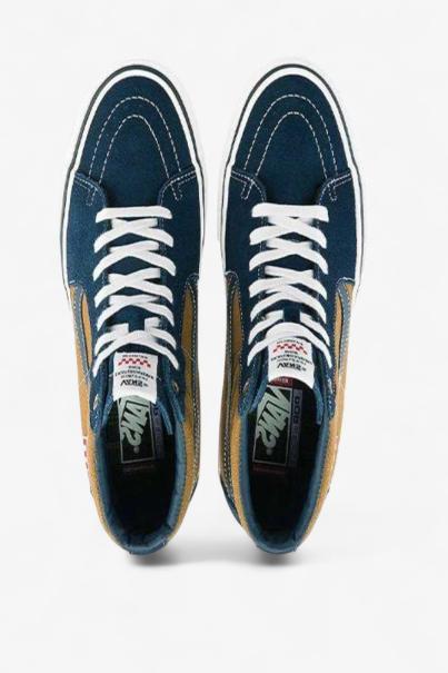 VANS x Dane Reynolds Skate Sk8-Hi Shoes Navy/Brown