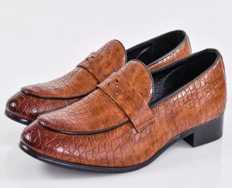 Мъжки официални обувки кафяви EOBUVKIBG