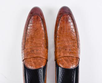 Мъжки официални обувки кафяви EOBUVKIBG