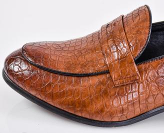 Мъжки официални обувки кафяви EOBUVKIBG