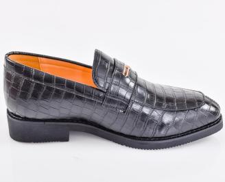 Мъжки боти естествена кожа черни EOBUVKIBG 3