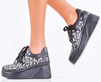 Дамски обувки естествена кожа черни EOBUVKIBG