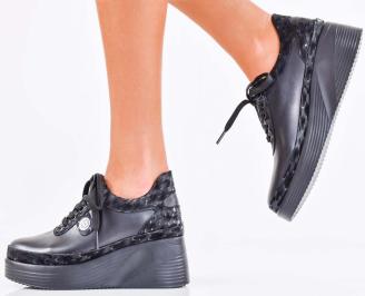 Дамски обувки естествена кожа черни EOBUVKIBG