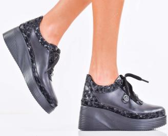 Дамски обувки естествена кожа черни EOBUVKIBG