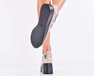 Дамски обувки естествена кожа  бежови EOBUVKIBG