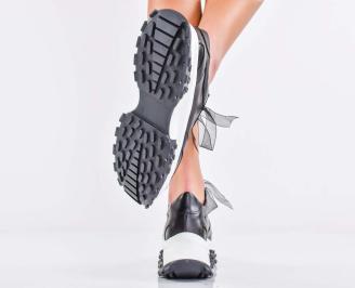 Дамски сникърси естествена кожа бежови EOBUVKIBG