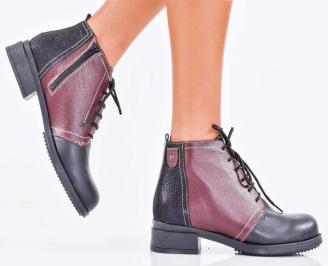 Дамски боти естествена кожа черни EOBUVKIBG