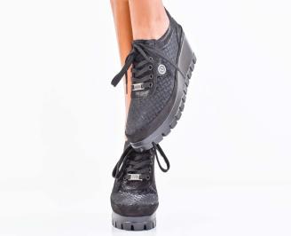 Дамски обувки естествена кожа  черни EOBUVKIBG