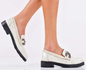 Дамски лоуфъри естествен лак бежови EOBUVKIBG