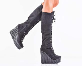 Дамски ботуши на ботуши черни EOBUVKIBG